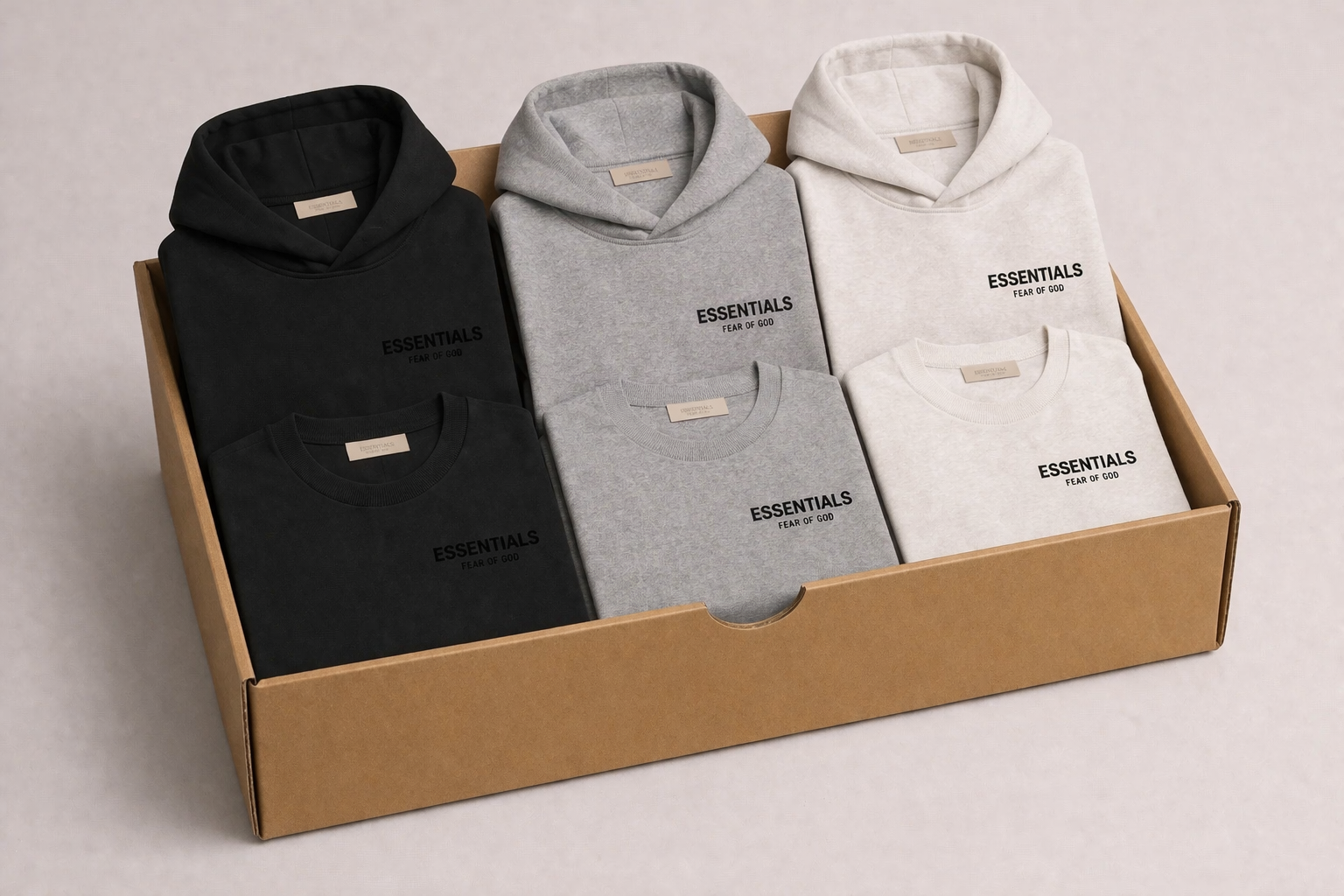 PACK 3 HOODIES Y 3 PLAYERAS ESSENTIALS