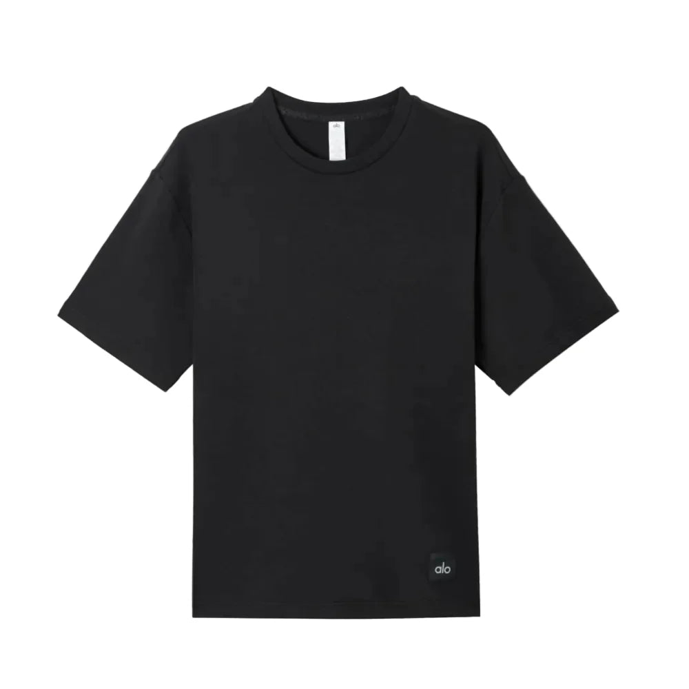 Alo Double Take Short Sleeve T-Shirt Black